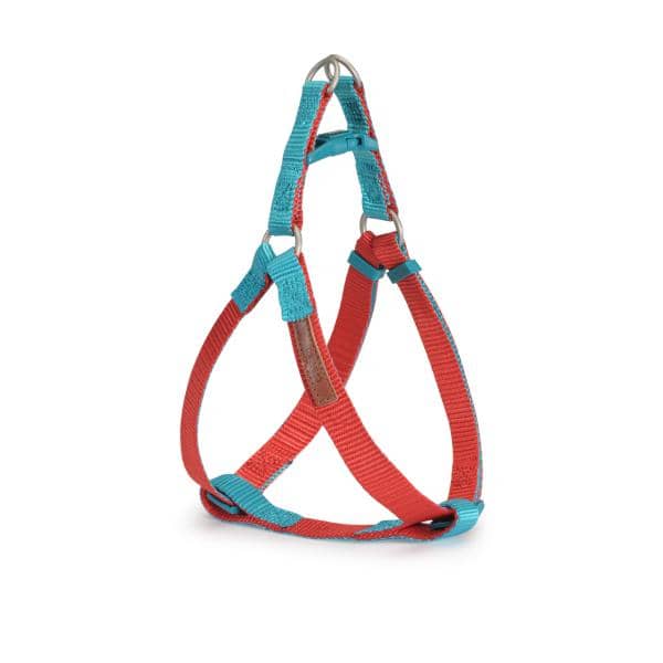 HARNAIS  NYLON CAMON ONE TOUCH BICOLORE ROUGE/BLEU 10X250X400MM